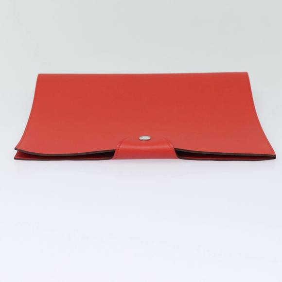 HERMES Yuris GM Note Cover Leather Red Auth am6812 - Picture 3 of 16
